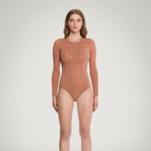 Wolford United Kingdom ANNIVERSARY STRING BODYSUIT Carmel Small